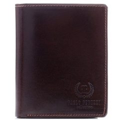 Portfel damski skórzany brązowy Paolo Peruzzi 008pp. Pomarańczowe portfele damskie Paolo Peruzzi, bez wzorów, ze skóry. Za 129,90 zł.