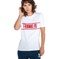 Franklin & Marshall Koszulka Biały. Białe bluzki damskie l, z nadrukiem, z bawełny. Za 145,95 zł.