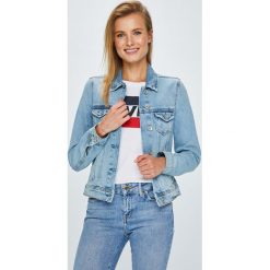Review - Kurtka. Niebieskie kurtki damskie Review, s, bez wzorów, z bawełny, krótkie, bez kaptura. W wyprzedaży za 159,90 zł.