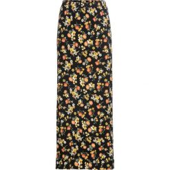 Spódnica shirtowa bonprix czarny w kwiaty. Czarne spódniczki damskie bonprix, w kwiaty, długie, maxi. Za 54,99 zł.