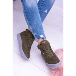 Big Star Sneakersy Trampki Khaki BB274648. Brązowe buty sportowe damskie Tagless, z zamszu, sportowe. Za 139,00 zł.