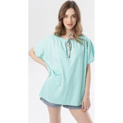 Miętowa Tunika Diavere. Zielone tuniki damskie Born2be, xl, bez wzorów, bez kołnierzyka, bez rękawów. W wyprzedaży za 59,99 zł.
