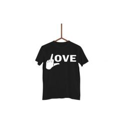 Koszulka Fuck Love Męska. Czarne koszulki męskie Failfake, s, bez wzorów, bez kołnierzyka. Za 130,00 zł.