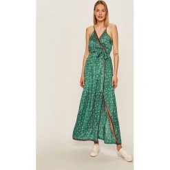 Billabong - Sukienka. Zielone sukienki damskie Billabong, na co dzień, s, w kwiaty, z wiskozy, casualowe, bez kołnierzyka, bez rękawów, maxi, proste. Za 349,90 zł.