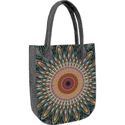 Torebka "City" w kolorze szarym ze wzorem - (S)35 x (W)42 x (G)10 cm. Szare torebki klasyczne damskie Bertoni, bez wzorów, z materiału, bez dodatków. W wyprzedaży za 57,95 zł.