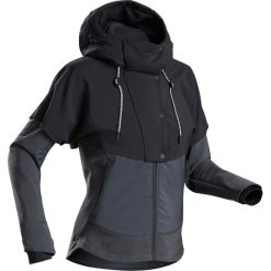 Bluza turystyczna - NH500 hybrydowa - damska. Czarne bluzy damskie QUECHUA, m, bez wzorów, z elastanu, bez rękawów, bez kaptura. Za 179,99 zł.
