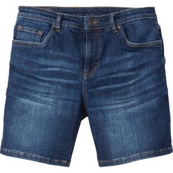 Długie szorty dżinsowe "power-stretch" Slim Fit bonprix ciemnoniebieski "used". Niebieskie jeansy męskie bonprix, m, bez wzorów, z jeansu, długie. Za 89,99 zł.