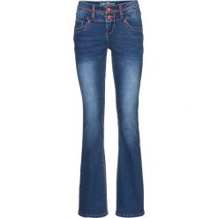 Miękkie dżinsy BOOTCUT bonprix niebieski. Niebieskie jeansy damskie bootcut bonprix. Za 109,99 zł.