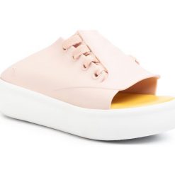 Klapki MELISSA - Ulitsa Platform Ad 32715 White/Pink/Yellow 52215. Różowe klapki damskie Melissa, bez wzorów, z tworzywa sztucznego, bez obcasa. Za 379,00 zł.