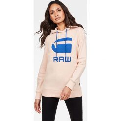 G-Star Raw - Bluza. Białe bluzy damskie G-Star RAW, s, z nadrukiem, z bawełny, bez rękawów, z kapturem. W wyprzedaży za 299,90 zł.