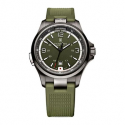 Zegarek "241595" w kolorze zielonym. Zielone zegarki męskie marki Victorinox, ze stali. W wyprzedaży za 1999,95 zł.