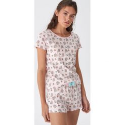 Dwuczęściowa piżama Pusheen - Różowy. Różowe piżamy damskie House, s, bez wzorów, bez rękawów. Za 59,99 zł.