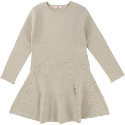 Sukienka w kolorze beżowym. Brązowe sukienki niemowlęce z bawełny, midi, rozkloszowane. W wyprzedaży za 119,95 zł.