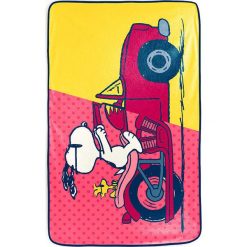 Kąpielówki męskie: Ręcznik plażowy „Motocar” w kolorze żółto-różowym – 150 x 90 cm