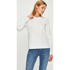 Calvin Klein Jeans - Bluza. Białe bluzy damskie marki Calvin Klein Jeans, s, bez wzorów, z bawełny, bez rękawów, bez kaptura. W wyprzedaży za 199,90 zł.