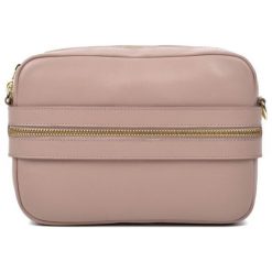 RobertaM torebka crossbody jasnoróżowy. Różowe torebki klasyczne damskie Robertam, bez wzorów, bez dodatków. Za 409,00 zł.