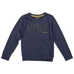 Dirkje Bluza Chłopięca Rock 110 Niebieski. Niebieskie bluzy niemowlęce Dirkje, z napisami, rockowe, bez rękawów, bez kaptura. Za 99,00 zł.