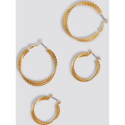 NA-KD Accessories Kolczyki koła z teksturą 2-pak - Gold. Szare kolczyki damskie NA-KD Accessories. W wyprzedaży za 51,07 zł.
