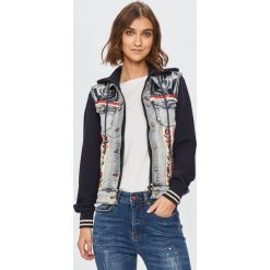 Desigual - Kurtka. Niebieskie kurtki damskie Desigual, bez wzorów, z elastanu, krótkie. Za 619,90 zł.