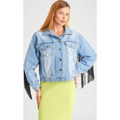 KATANA JEANSOWA ice play. Kurtki damskie Ice Play, bez wzorów, z jeansu, eleganckie, krótkie. W wyprzedaży za 584,50 zł.