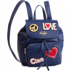 Plecak LOVE MOSCHINO - JC4082PP17LJ0750 Blu. Niebieskie plecaki damskie Love Moschino, ze skóry ekologicznej, klasyczne. Za 959,00 zł.