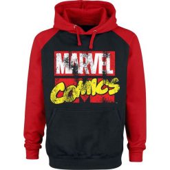 Marvel Comics - Logo Bluza z kapturem czarny/czerwony. Czerwone bluzy męskie marki Marvel, l, z motywem z bajki, z kapturem, bez rękawów, z kapturem. Za 164,90 zł.