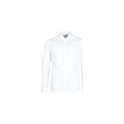 Koszule z długim rękawem Calvin Klein Jeans CKJ EMBRO TWILL SLIM SHIRT. Białe koszule męskie Calvin Klein Jeans, xxl, bez wzorów, z jeansu, bez kołnierzyka, z długim rękawem. Za 247,20 zł.