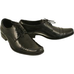 FABER 740 czarny, półbuty wizytowe męskie. Czarne buty wizytowe męskie Faber, ze skóry, bez zapięcia. Za 219,00 zł.