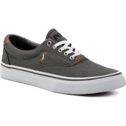 Tenisówki POLO RALPH LAUREN - Thorton 816747519001 Black. Szare półbuty męskie Polo Ralph Lauren, na co dzień, bez wzorów, ze skóry, eleganckie, bez zapięcia. W wyprzedaży za 239,00 zł.
