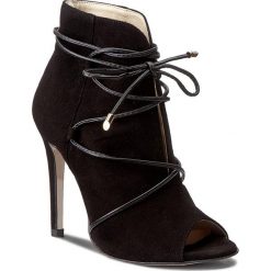 Buty zimowe damskie: Szpilki BALDACCINI – 934500-H Czarny Zamsz/Cza.Rzemyk