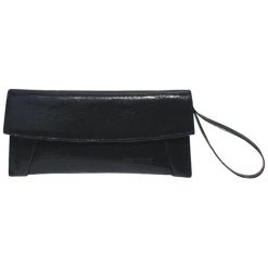 Kopertówki damskie: Skórzana kopertówka w kolorze czarnym – (S)30 x (W)16 x (G)5 cm