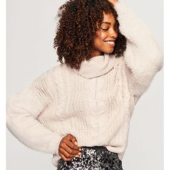 Sweter z golfem - Kremowy. Swetry damskie Reserved. Za 79,99 zł.