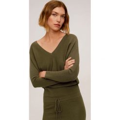 Mango - Sweter Milano. Szare swetry damskie Mango, s, bez wzorów, z bawełny, bez rękawów, bez kaptura. W wyprzedaży za 89,99 zł.