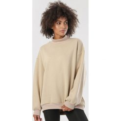 Beżowa Bluza Kleokhareia. Brązowe bluzy damskie Born2be, s, bez wzorów, bez rękawów, bez kaptura. Za 109,99 zł.