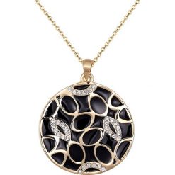 Pozłacany naszyjnik z zawieszką z kryształkami Swarovski - dł. 42 cm. Żółte naszyjniki damskie Park Avenue, z kryształem, złote. W wyprzedaży za 45,95 zł.