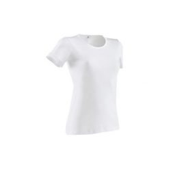 Koszulka krótki rękaw Gym & Pilates Sportee damska. Białe bluzki damskie marki DOMYOS, xl, z bawełny. Za 9,99 zł.