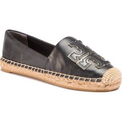 Espadryle TORY BURCH - Ines Espadrille 52035 Perfect Black/Perfect Black/Silver 013. Czarne espadryle damskie Tory Burch, bez wzorów, ze skóry, bez obcasa, na płaskiej podeszwie. W wyprzedaży za 579,00 zł.