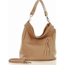 Torebki klasyczne damskie: Torebka skórzana italian bag MAZZINI EMMY nude