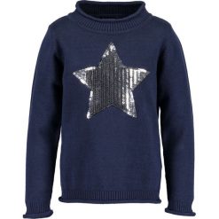 Blue Seven - Sweter dziecięcy 92-128 cm. Niebieskie swetry dziewczęce z bawełny, krótkie. W wyprzedaży za 49,90 zł.