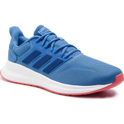 Buty adidas - Runfalcon F36207 Trublu/Croyal/Shored. Niebieskie buty sportowe męskie Adidas, ze skóry, bez zapięcia, do biegania. Za 199,00 zł.
