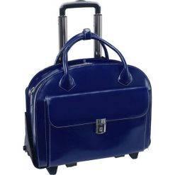 Torba MCKLEIN Glen Ellyn 15.6 cali Granatowy. Niebieskie torby na laptopa Mcklein, bez wzorów, ze skóry, eleganckie. Za 1310,99 zł.
