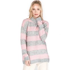 Tommy Hilfiger New Makayla Sweter Szary Beżowy. Szare bluzy damskie TOMMY HILFIGER, m, w paski, z elastanu, bez rękawów, bez kaptura. Za 652,95 zł.