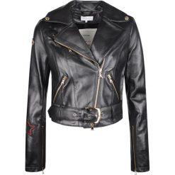 Patrizia Pepe Kurtka "Leather Biker". Kurtki damskie Patrizia Pepe, z aplikacjami, ze skóry. Za 1499,00 zł.