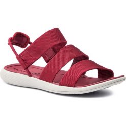 Sandały MERRELL - Duskair Calais Backstrap J97702 Syrah. Czerwone klapki damskie Merrell, bez wzorów, z tworzywa sztucznego, sportowe, bez obcasa, bez zapięcia, outdoorowe. Za 269,00 zł.