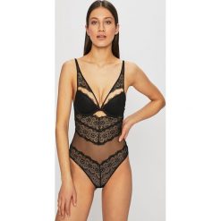 Undiz - Body. Czarne body damskie Undiz, xl, z haftami, z elastanu. W wyprzedaży za 79,90 zł.