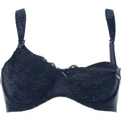 Biustonosz do karmienia, na fiszbinach bonprix ciemnoniebieski. Niebieskie biustonosze ciążowe bonprix, z bawełny. Za 21,99 zł.