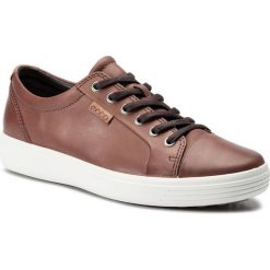 Półbuty ECCO - Soft 7 43000402195 Mahogany/Acajou 02195. Pomarańczowe półbuty męskie ecco, na co dzień, bez wzorów, ze skóry, bez zapięcia. W wyprzedaży za 399,00 zł.