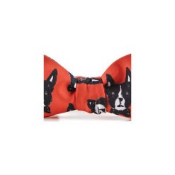Mucha wiązana MOPSY. Czerwone muchy męskie HisOutfit, z materiału, wizytowe. Za 89,00 zł.