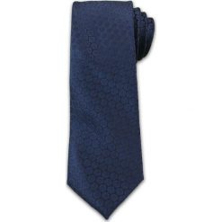 Jednokolorowy Krawat Męski, Granatowy w Grochy - 6,7 cm, CHATTIER KRCH1005. Niebieskie krawaty męskie Chattier, w grochy, z tkaniny, eleganckie. Za 39,00 zł.