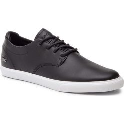 Półbuty LACOSTE - Esparre Bl 1 Cma 7-37CMA0095312 Blk/Wht. Czarne półbuty męskie Lacoste, na co dzień, bez wzorów, ze skóry, bez zapięcia. Za 429,99 zł.